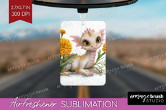 Floral Dragon Air Freshener PNG - Fantasy PNG Sublimation Product Image 1