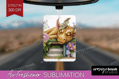Floral Dragon Air Freshener PNG - Fantasy PNG Sublimation Product Image 1