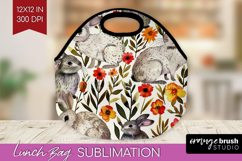 Floral Animals Lunch Bag - Farm Animals Lunch Bug PNG Product Image 1