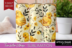 Floral Animals Tumbler Wrap - Farm Animals Tumbler PNG Product Image 1