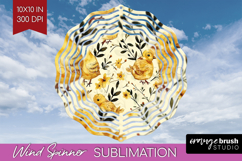 Floral Animals Wind Spinner Sublimation PNG - Farm Animals Product Image 1