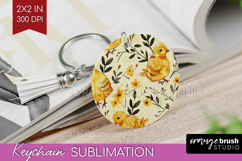 Floral Animals Keychain PNG - Farm Animals Keychain Product Image 1