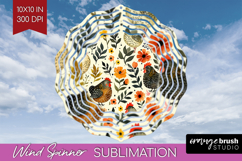 Floral Animals Wind Spinner Sublimation PNG - Farm Animals Product Image 1