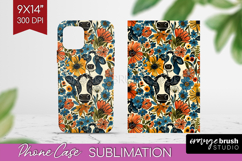 Floral Animals Phone Case PNG - Farm Animals Case PNG Product Image 1