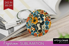 Floral Animals Keychain PNG - Farm Animals Keychain Product Image 1