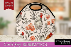 Floral Animals Lunch Bag - Farm Animals Lunch Bug PNG Product Image 1