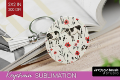 Floral Animals Keychain PNG - Farm Animals Keychain Product Image 1