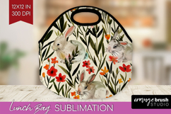Floral Animals Lunch Bag - Farm Animals Lunch Bug PNG Product Image 1