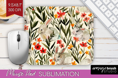 Floral Animals Mouse Pad Sublimation - Farm Animals Mousepad Product Image 1