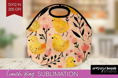 Floral Animals Lunch Bag - Farm Animals Lunch Bug PNG Product Image 1