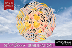 Floral Animals Wind Spinner Sublimation PNG - Farm Animals Product Image 1