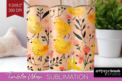 Floral Animals Tumbler Wrap - Farm Animals Tumbler PNG Product Image 1