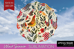 Floral Animals Wind Spinner Sublimation PNG - Farm Animals Product Image 1