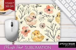 Floral Animals Mouse Pad Sublimation - Farm Animals Mousepad Product Image 1