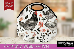 Floral Animals Lunch Bag - Farm Animals Lunch Bug PNG Product Image 1