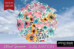 Floral Animals Wind Spinner Sublimation PNG - Farm Animals Product Image 1