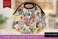 Floral Animals Lunch Bag - Farm Animals Lunch Bug PNG Product Image 1