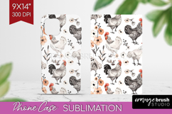 Floral Animals Phone Case PNG - Farm Animals Case PNG Product Image 1