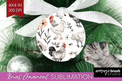 Floral Animals Ornament PNG - Farm Animals PNG Sublimation Product Image 1