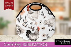 Floral Animals Lunch Bag - Farm Animals Lunch Bug PNG Product Image 1