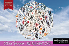 Floral Animals Wind Spinner Sublimation PNG - Farm Animals Product Image 1