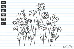 Wildflower Bloom Svg, Flower Meadow SVG, Flowers Svg Product Image 1