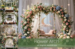 41 Flower Arch Digital Backdrops Product Image 1