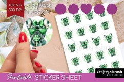 French Bulldog St. Patricks Day Dog Round Sticker Dog Product Image 1