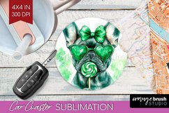 French Bulldog St. Patricks Day Dog Car Coaster Dog Coaster Product Image 1