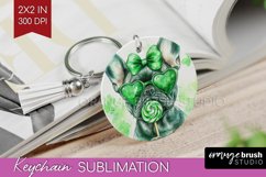 French Bulldog St. Patricks Day Dog Keychain PNG Dog Product Image 1