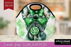 French Bulldog St. Patricks Day Dog Lunch Bag Dog Lunch Bug Product Image 1