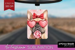French Bulldog Valentine Air Freshener PNG Valentines Day Product Image 1