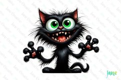 Funny Black Cats Sublimation Clipart Product Image 1