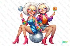 Funny Old Ladies Sublimation Clipart Product Image 1