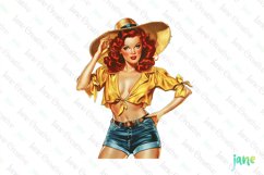Funny Pin-up Girl Sublimation Clipart Product Image 1