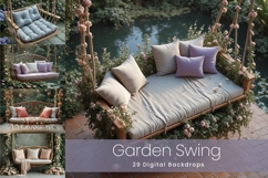 29 Garden Swing Digital Backdrops Product Image 1