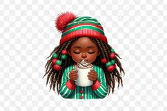 Girl Enjoy Hot Drink Clipart Product Image 3