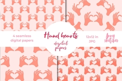 Hearts for Mothers day Digital Papers, Love seamless pattern Product Image 1
