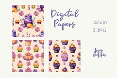 3 Halloween Sweets Digital Paper Seamless Pattern Product Image 2
