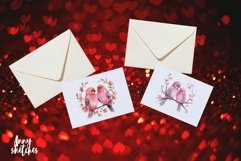 Valentines Card Watercolor. 4 Valentine&#039;s Day Printable PNG Product Image 2