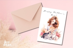 Mother&#039;s Day Card PNG - Cat Mom Clipart Gift Product Image 3