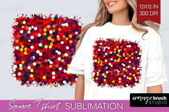 Glitter Texture Square Tshirt Background - Sparkle Glitter Product Image 1