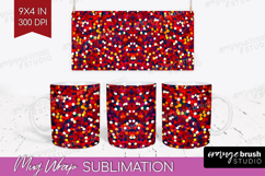 Glitter Texture Mug Wrap - Sparkle Glitter Mug PNG Product Image 1