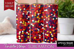Glitter Texture Tumbler Wrap - Sparkle Glitter Tumbler PNG Product Image 1
