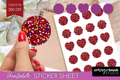 Glitter Texture Round Sticker - Sparkle Glitter Printable Product Image 1