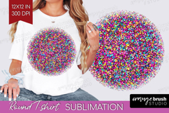 Glitter Texture Round Tshirt Background - Sparkle Glitter Product Image 1