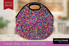 Glitter Texture Lunch Bag - Sparkle Glitter Lunch Bug PNG Product Image 1