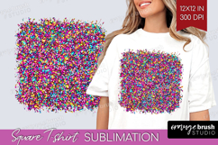 Glitter Texture Square Tshirt Background - Sparkle Glitter Product Image 1