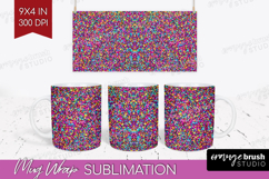 Glitter Texture Mug Wrap - Sparkle Glitter Mug PNG Product Image 1