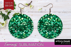 Glitter Texture Round Earrings - Sparkle Glitter PNG Product Image 1